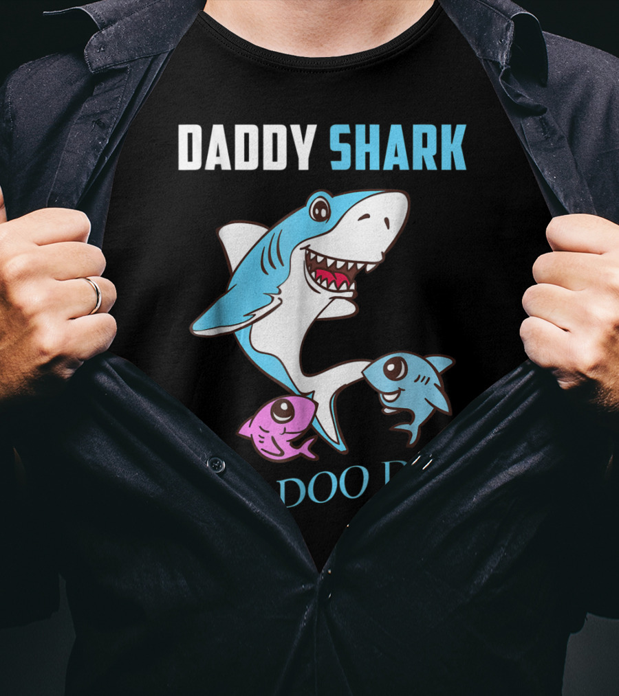 Daddy Shark Doo Doo Doo Adult Father Family Matching T-Shirt