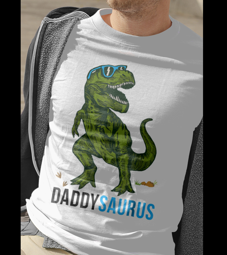 Daddysaurus Rex Dinosaur Dad Fathers Day Fun T-Shirt