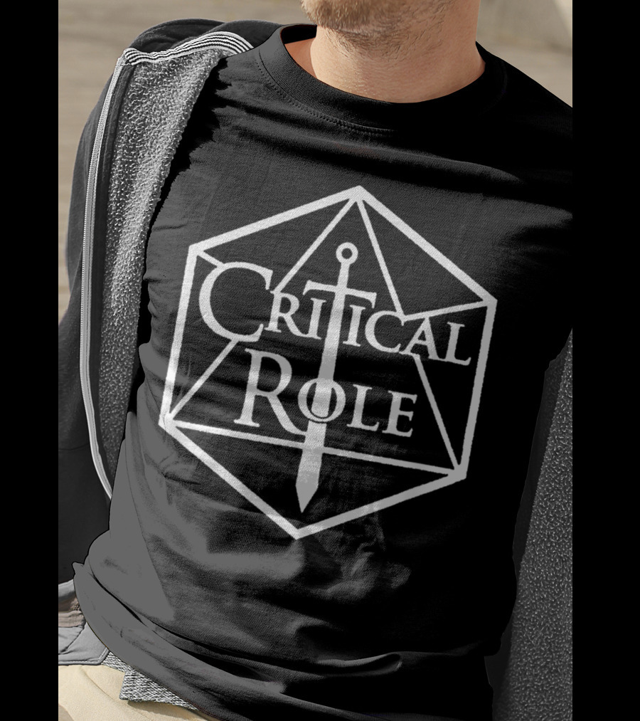 Critical Role Sword Logo Dice T-Shirt