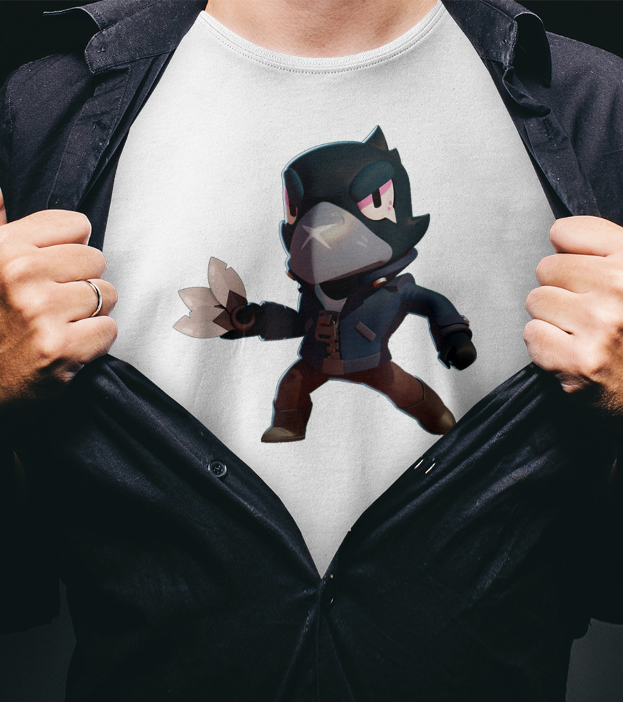Crow Brawl Stars Kid Gamer Character T-Shirt