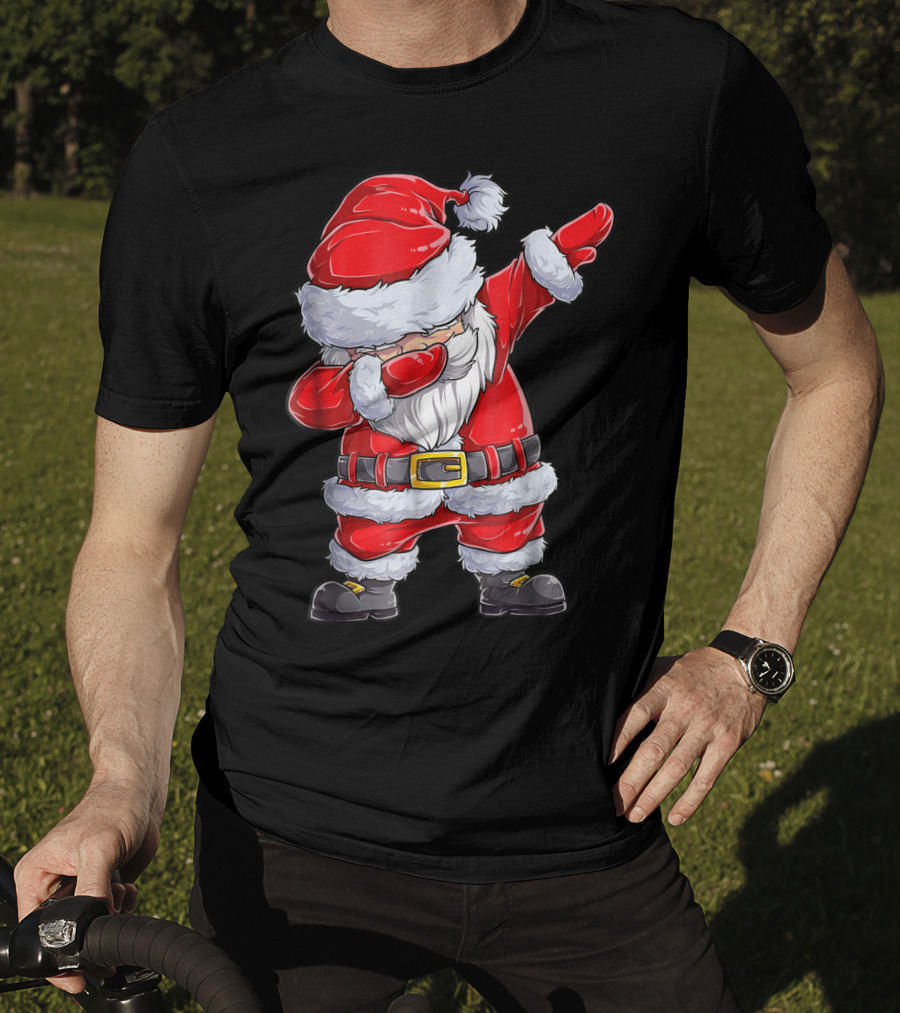 Dabbing Santa Christmas Boys Holiday Dance T-Shirt