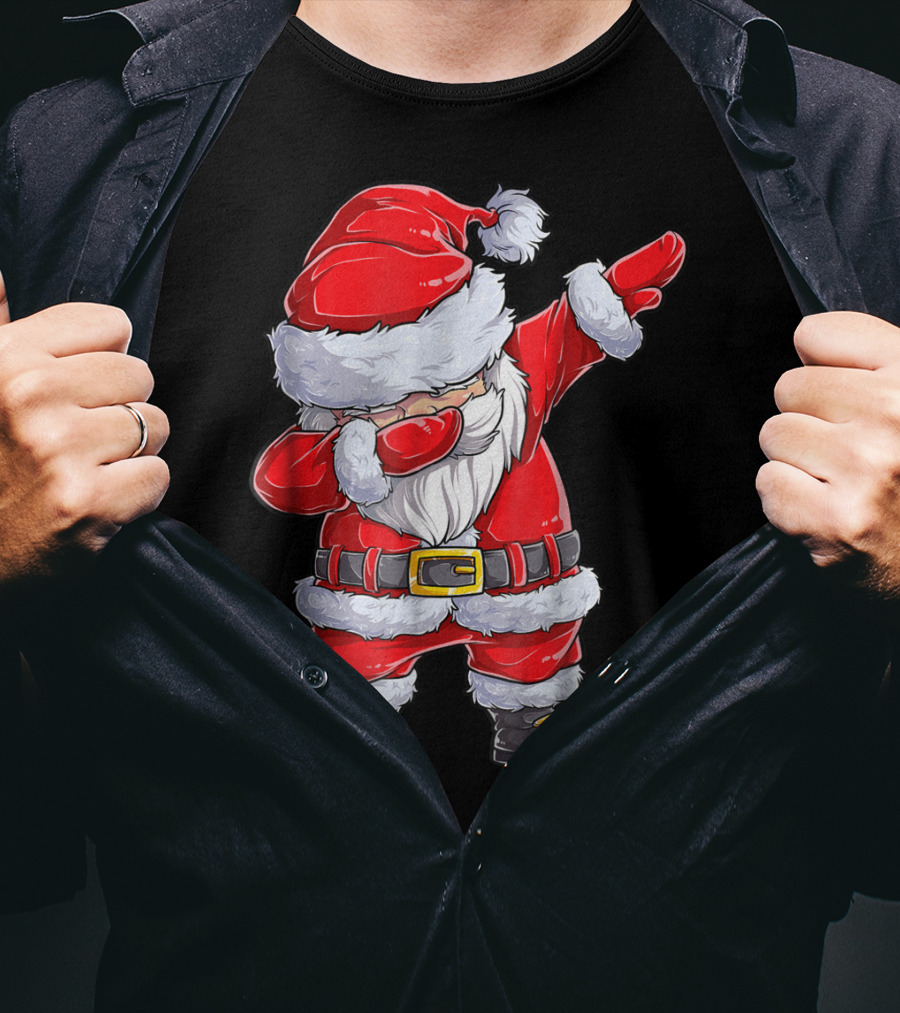 Dabbing Santa Christmas Boys Holiday Dance T-Shirt