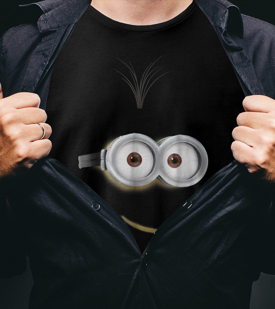 Despicable Me Minions Kevin Face Smile Eyes Goggles Hair T-Shirt