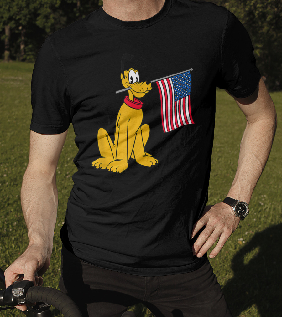 Disney Pluto American Flag T-Shirt