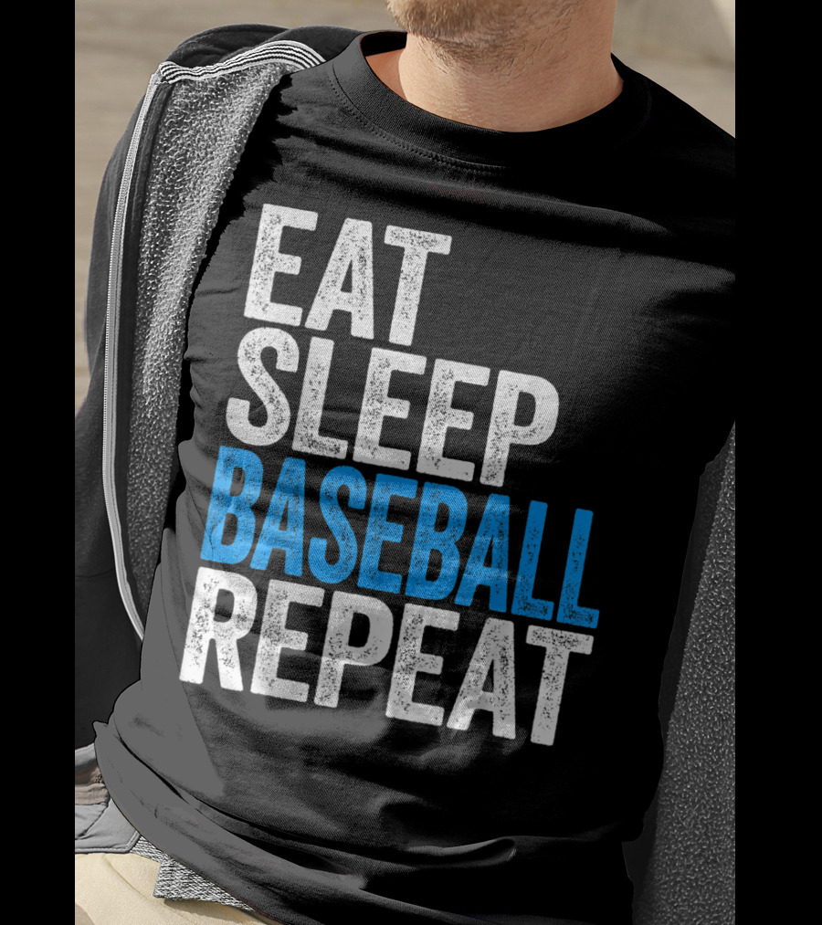 Eat Sleep Baseball Repeat Classic Sports Routine T-Shirt