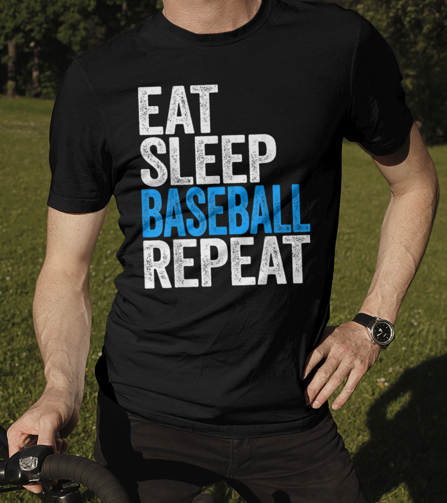 Eat Sleep Baseball Repeat Classic Sports Routine T-Shirt