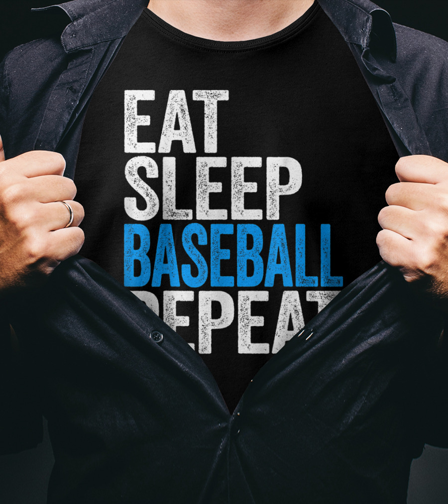 Eat Sleep Baseball Repeat Classic Sports Routine T-Shirt
