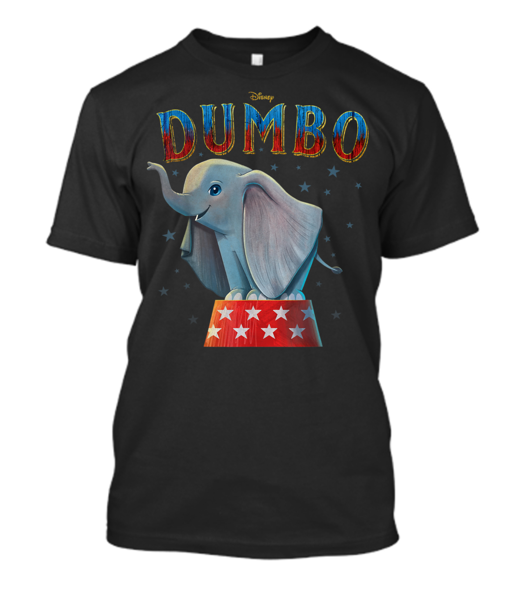 Disney Dumbo Circus Elephant On Star-Patterned Pedestal T-Shirt