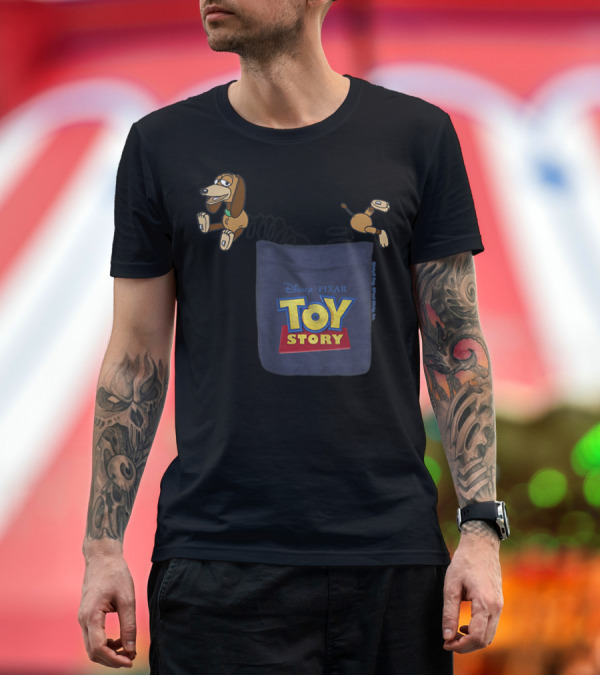 Premium T-Shirt: Toy Story Slinky Dog Disney Pixar Pocket T-Shirt Toy Story Slinky Dog Disney Pixar Pocket T-Shirt