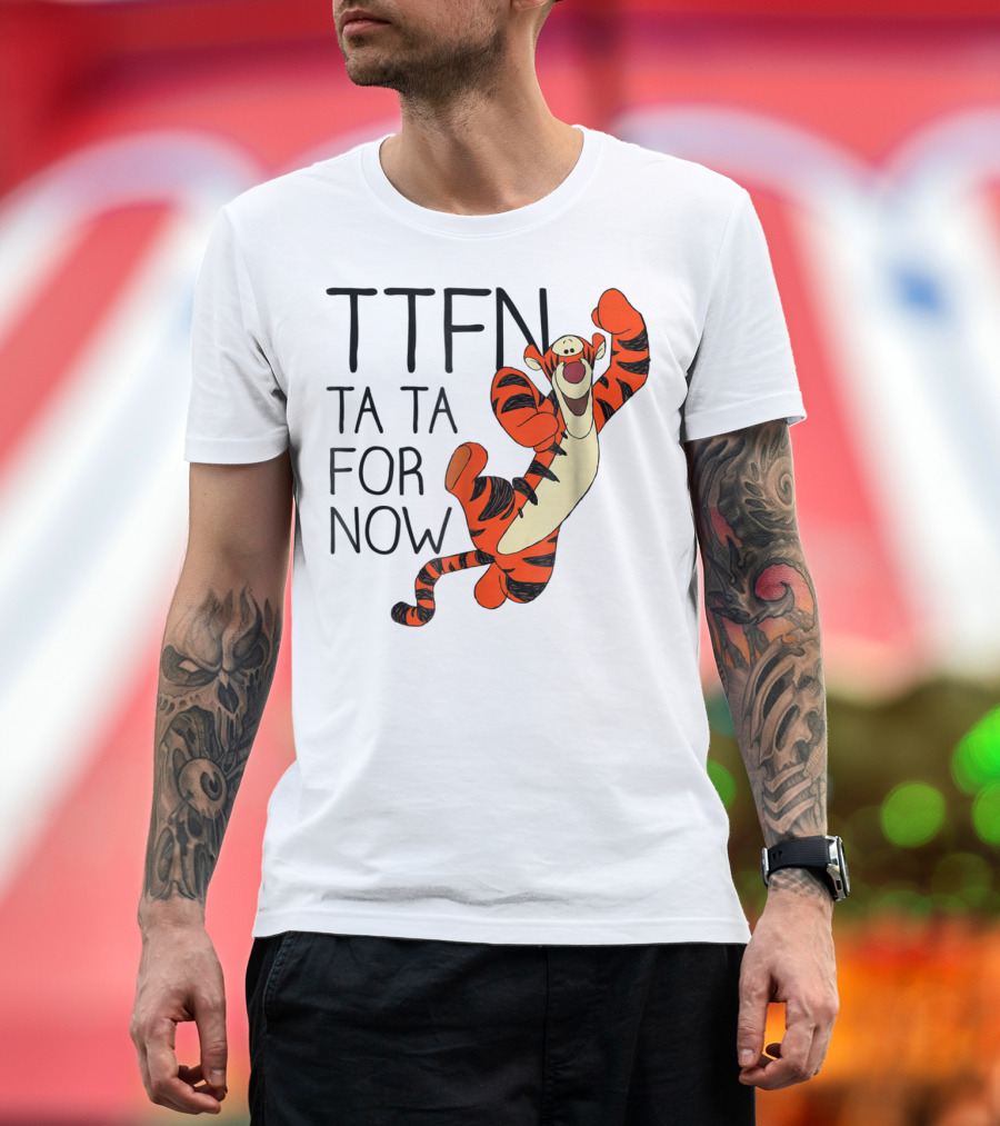 Disney Winnie The Pooh Tigger TTFN Ta Ta For Now T-Shirt