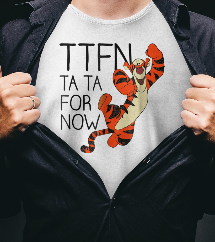 Disney Winnie The Pooh Tigger TTFN Ta Ta For Now T-Shirt
