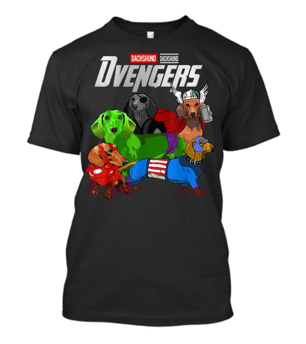 Dvengers Dachshund Funny Dog Superhero T-Shirt