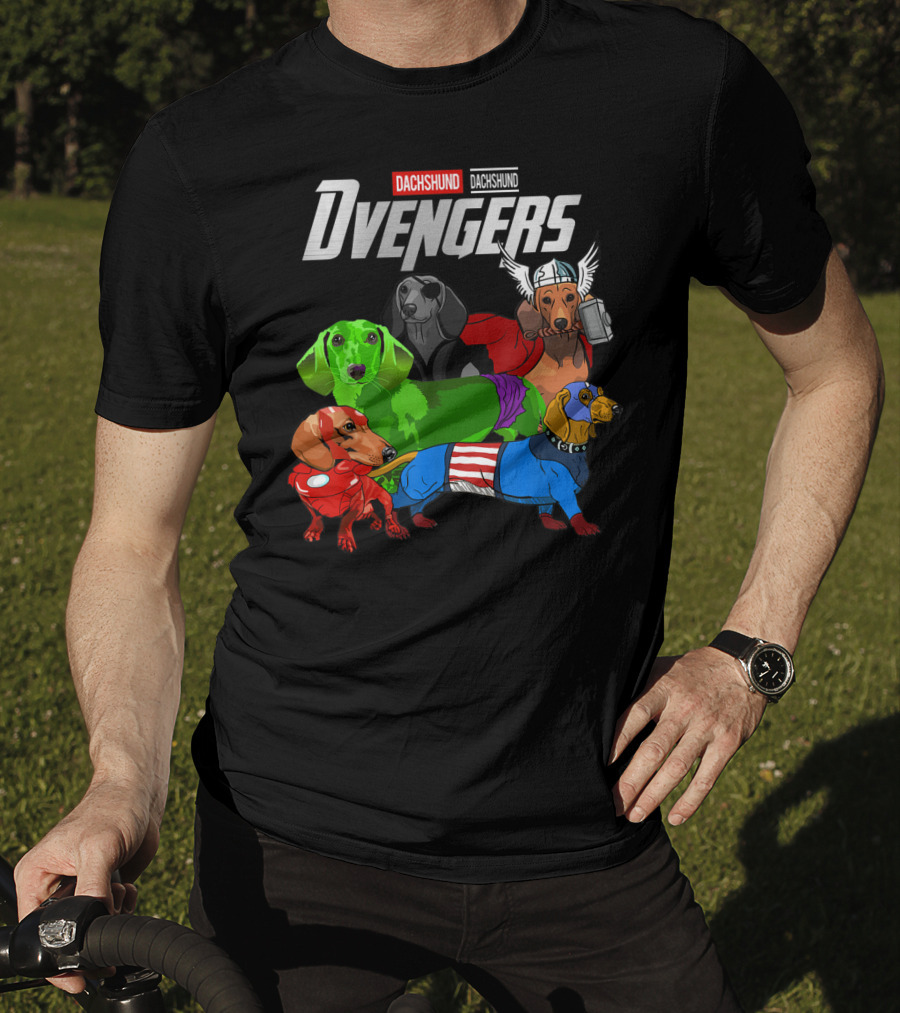 Dvengers Dachshund Funny Dog Superhero T-Shirt