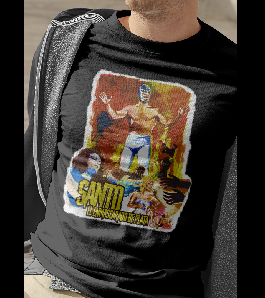 Santo El Enmascarado De Plata Classic Luchador Adventure T-Shirt