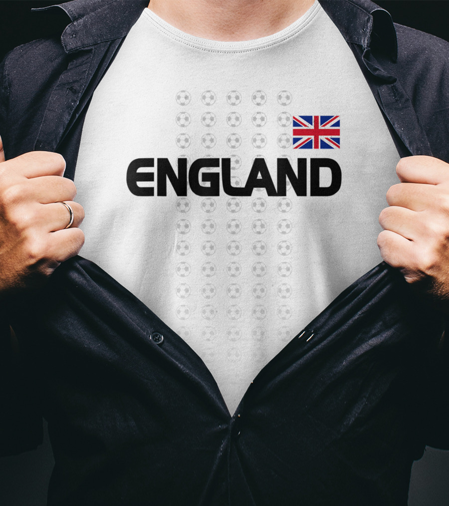 England Soccer English National Team Fan Flag T-Shirt