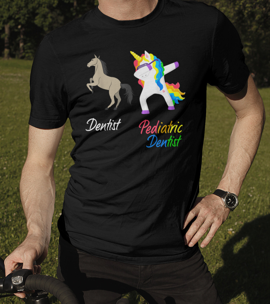 Dentist Pediatric Dentist Dabbing Unicorn T-Shirt
