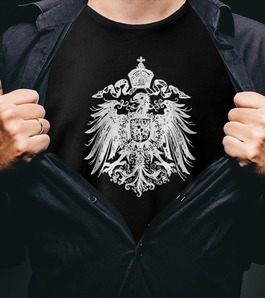 German Imperial Eagle Emblem White Crest T-Shirt