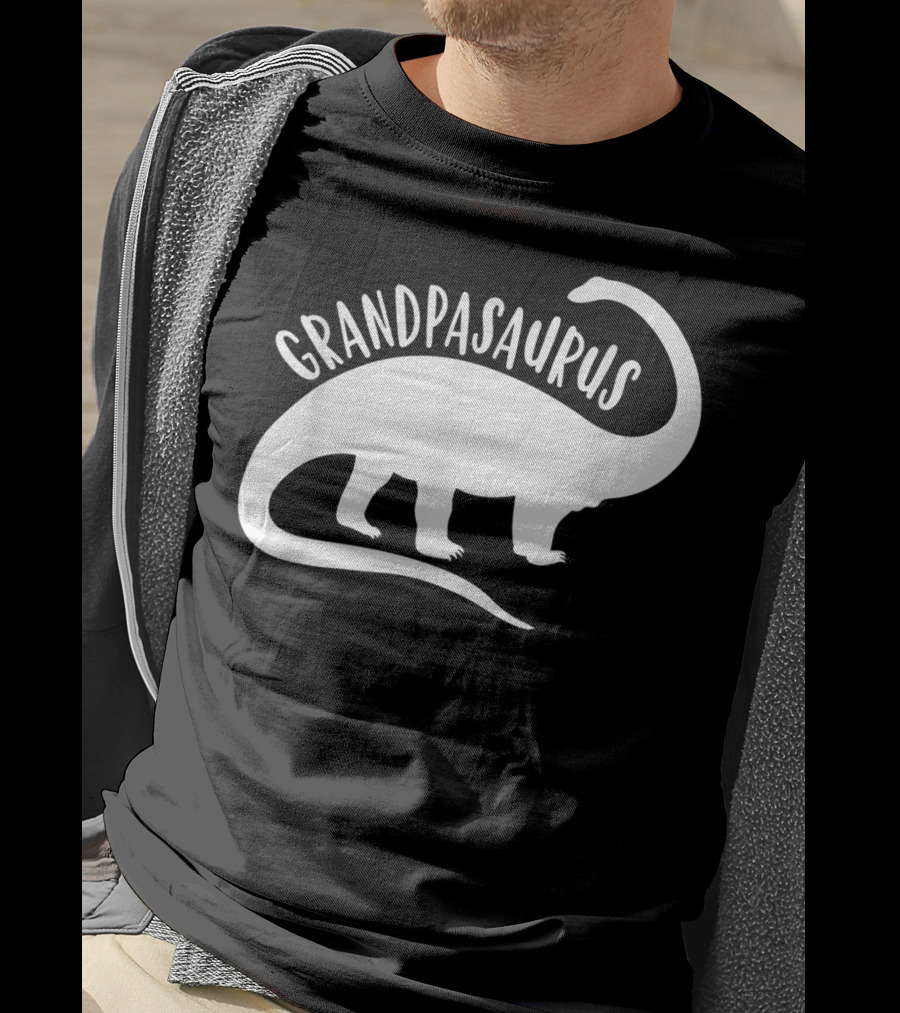 Grandpasaurus Dad Promoted To Dino Grandpa Dinosaur T-Shirt