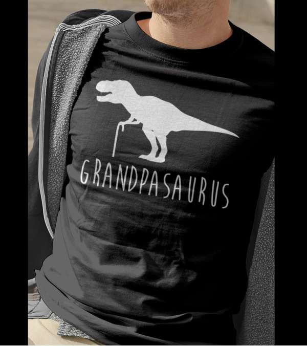 Grandpasaurus Lightweight Custom Ed Dinosaur Cane T-Shirt