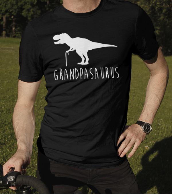 Grandpasaurus Lightweight Custom Ed Dinosaur Cane T-Shirt