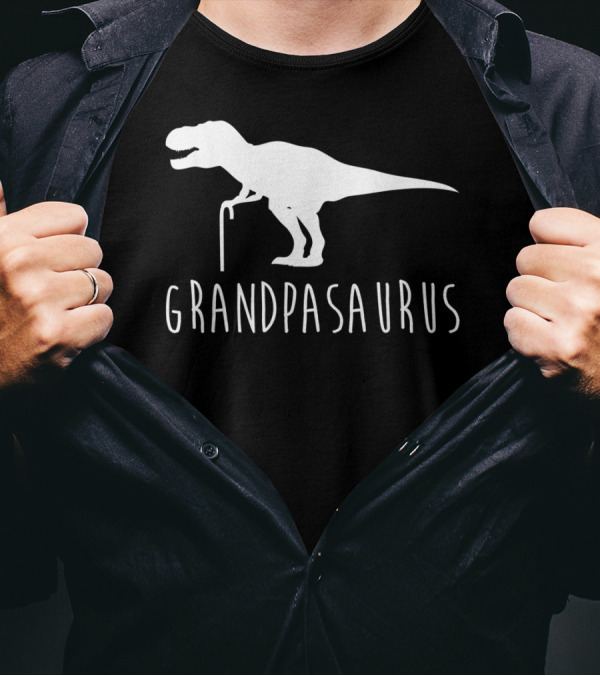 Grandpasaurus Lightweight Custom Ed Dinosaur Cane T-Shirt