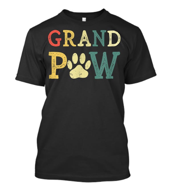 Grandpaw Dog Lover Paw Print Grandpa T-Shirt