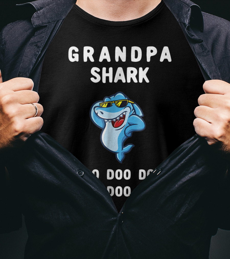 Grandpa Shark Doo Doo Doo Sunglasses Fun Grandpa Shark Doo Doo Doo T-Shirt