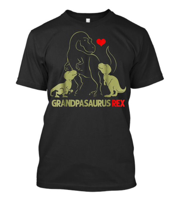 Grandpasaurus Rex Dinosaur Family Love Heart T-Shirt