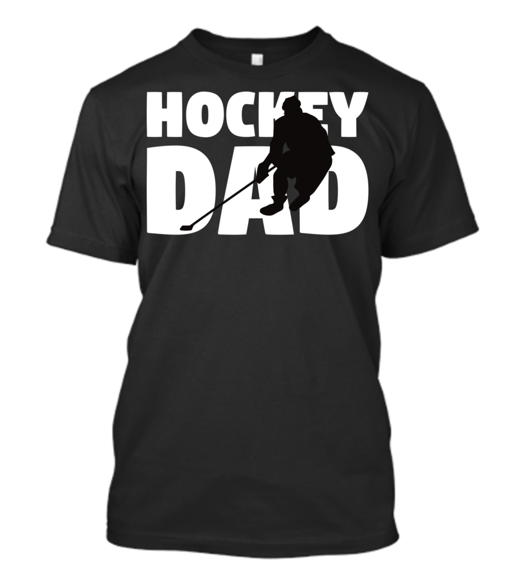 Hockey Dad Father Silhouette Hockey T-Shirt