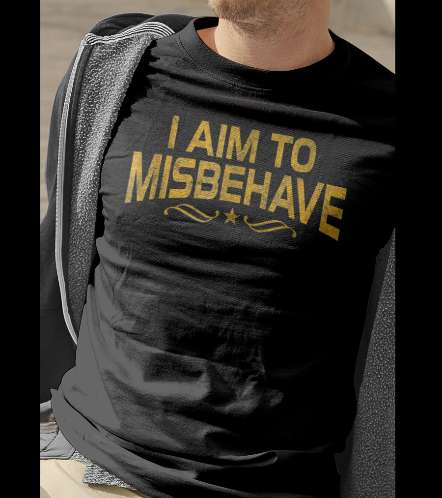 I Aim To Misbehave With Star And Flourishes T-Shirt