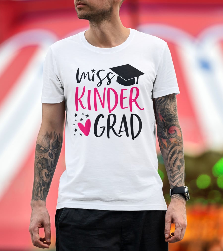 Miss Kinder Grad Kindergarten Graduation Girl T-Shirt