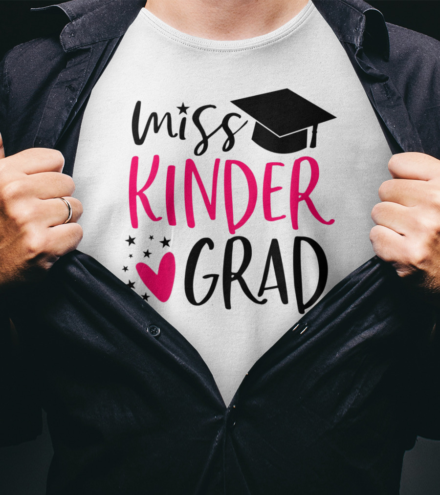 Miss Kinder Grad Kindergarten Graduation Girl T-Shirt