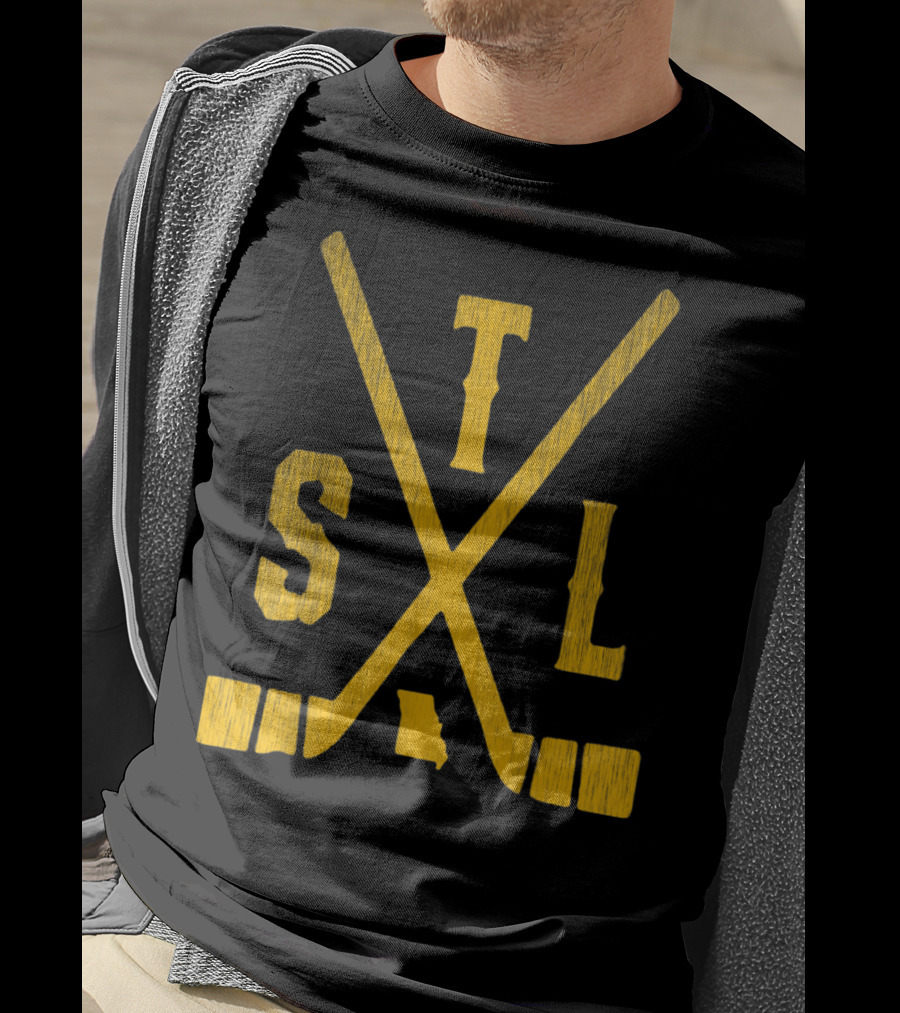 STL Ice Hockey Sticks Missouri State Outline T-Shirt