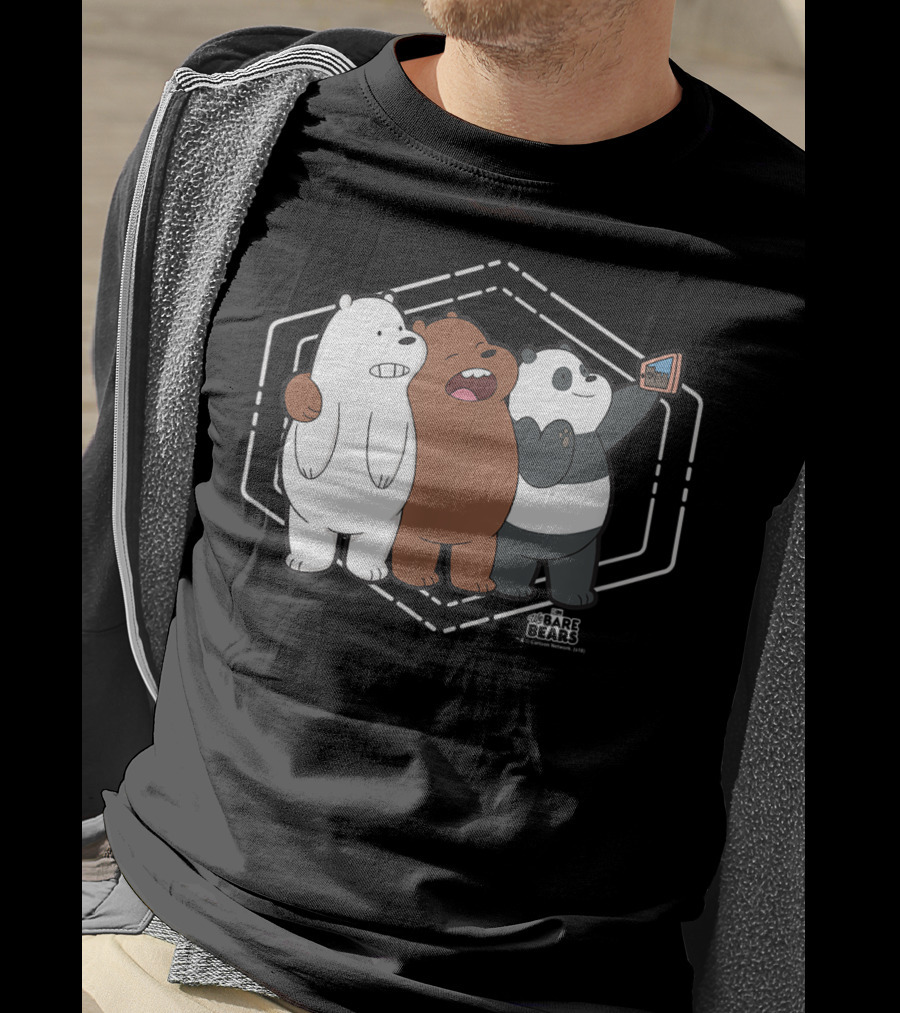 We Bare Bears Cartoon Network Bears Taking Selfie T-Shirt