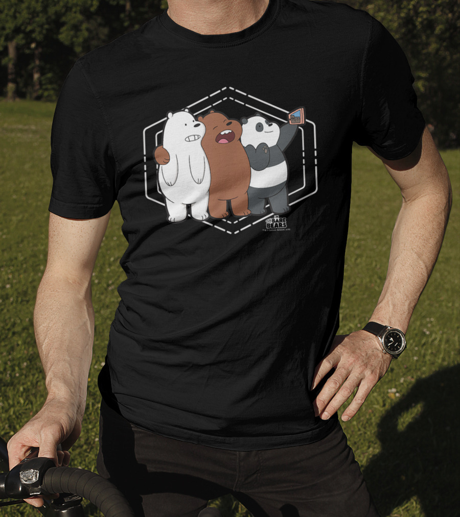 We Bare Bears Cartoon Network Bears Taking Selfie T-Shirt