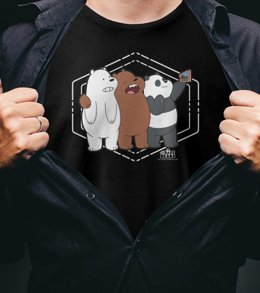 We Bare Bears Cartoon Network Bears Taking Selfie T-Shirt