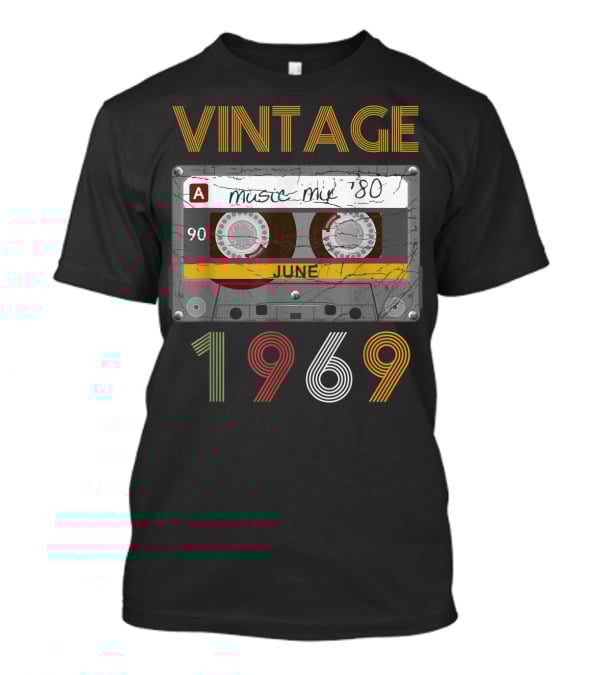 Vintage Music Mix Cassette June 1969 T-Shirt