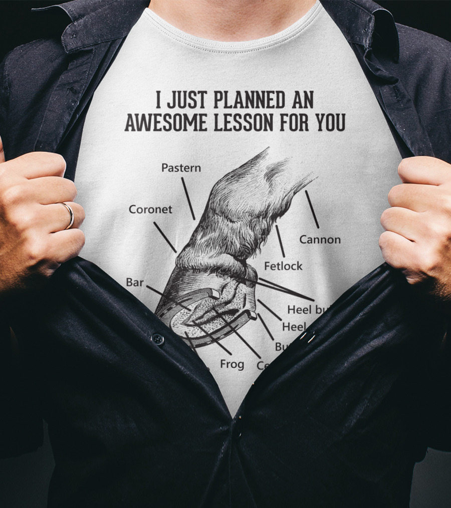I Just Planned An Awesome Lesson For You Hoof Anatomy Funny Equestrians T-Shirt