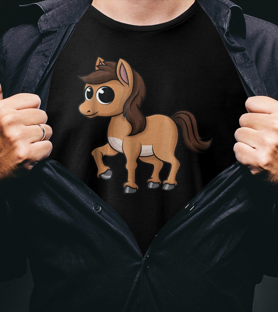 Cute Baby Horse Pony Princess Animal T-Shirt