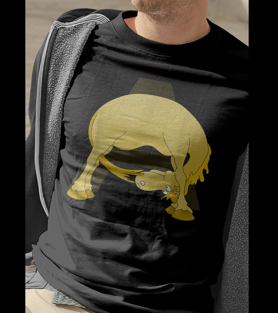 Cute Pony Monogram Cartoon Horse Letter A T-Shirt