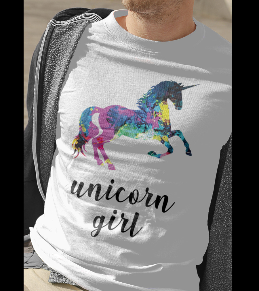 Unicorn Girl Magical Horse Girl Vibrant Colorful T-Shirt