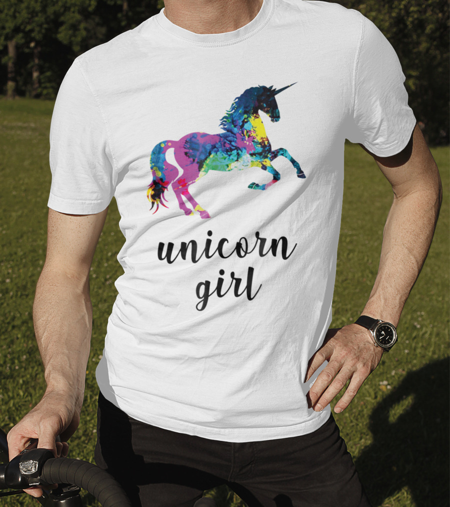 Unicorn Girl Magical Horse Girl Vibrant Colorful T-Shirt