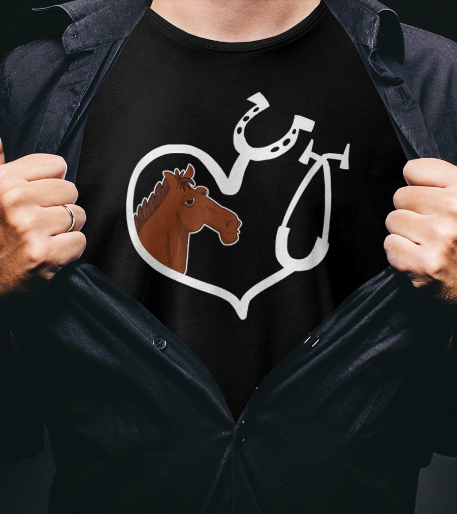 Cute Horse Heart Vet Tech QW T-Shirt