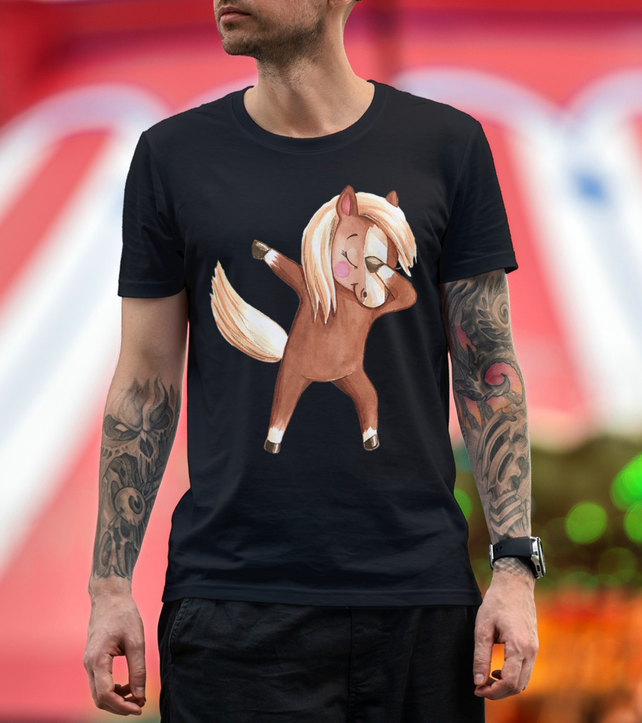 Dabbing Haflinger Horse Brown Pony Dabbing Pose T-Shirt