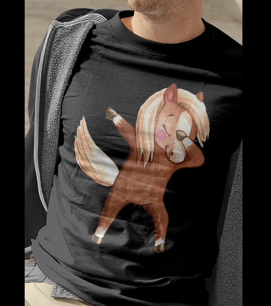 Dabbing Haflinger Horse Brown Pony Dabbing Pose T-Shirt