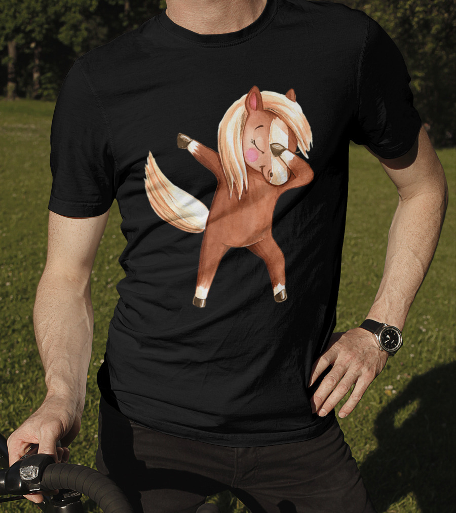 Dabbing Haflinger Horse Brown Pony Dabbing Pose T-Shirt