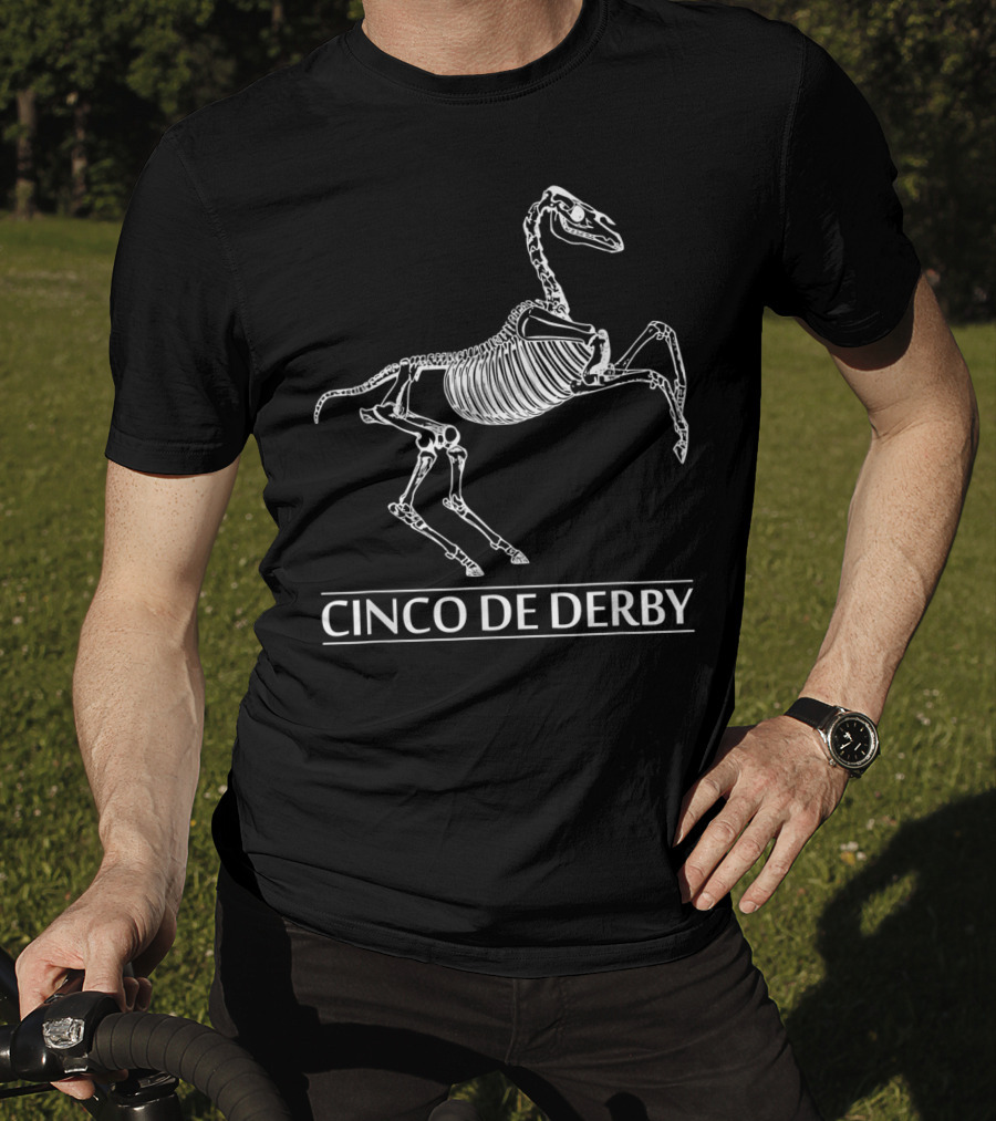 Cinco De Derby Mexican Skeleton Horse T-Shirt