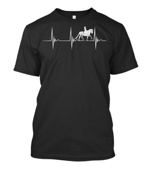Dressage Horseback Riding Heartbeat Rider Equine T-Shirt