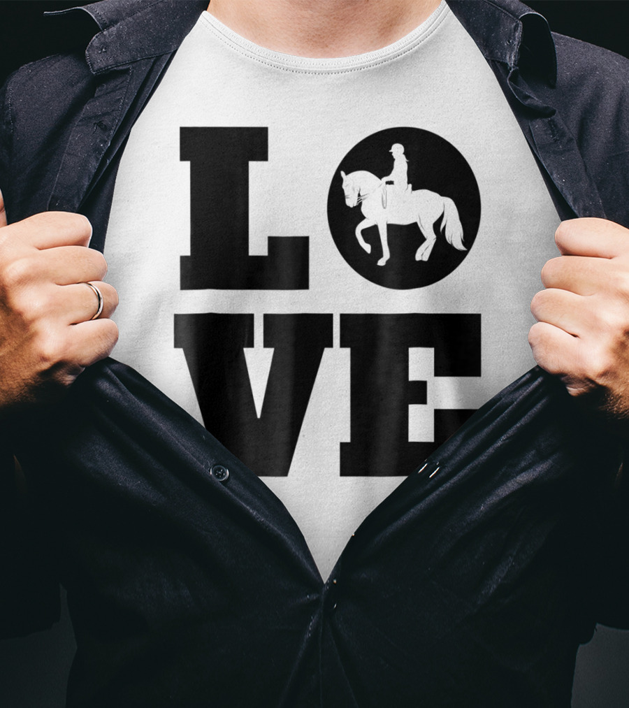 LOVE Dressage Piaffe Horse For Horse Lover T-Shirt