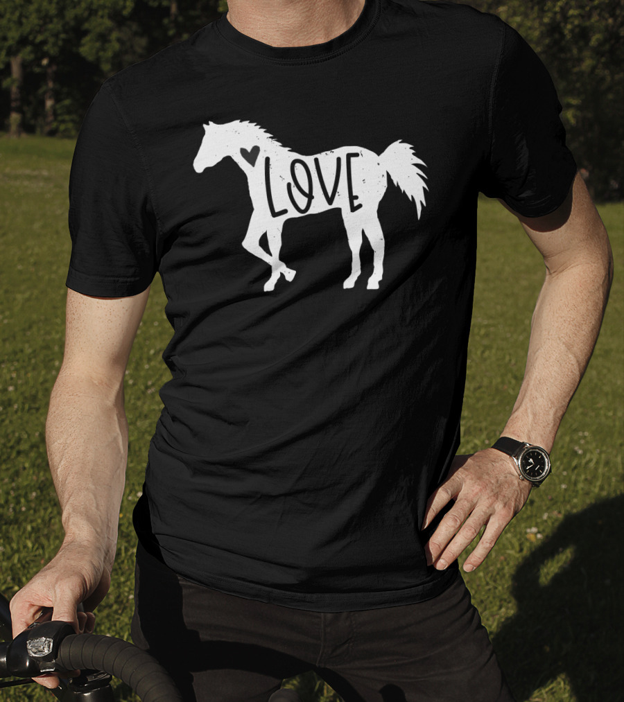 Love Heart Cute Horse Rider T-Shirt